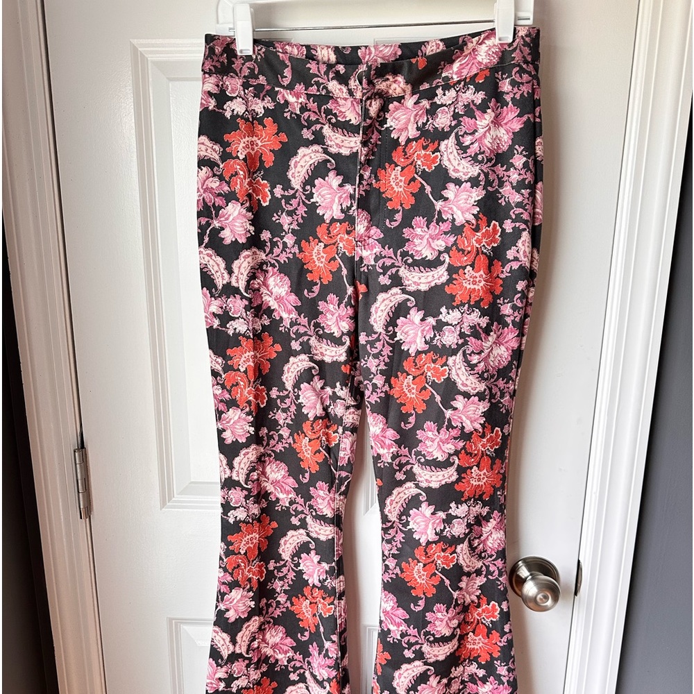 FOREVER21 Floral Wide Leg Pants